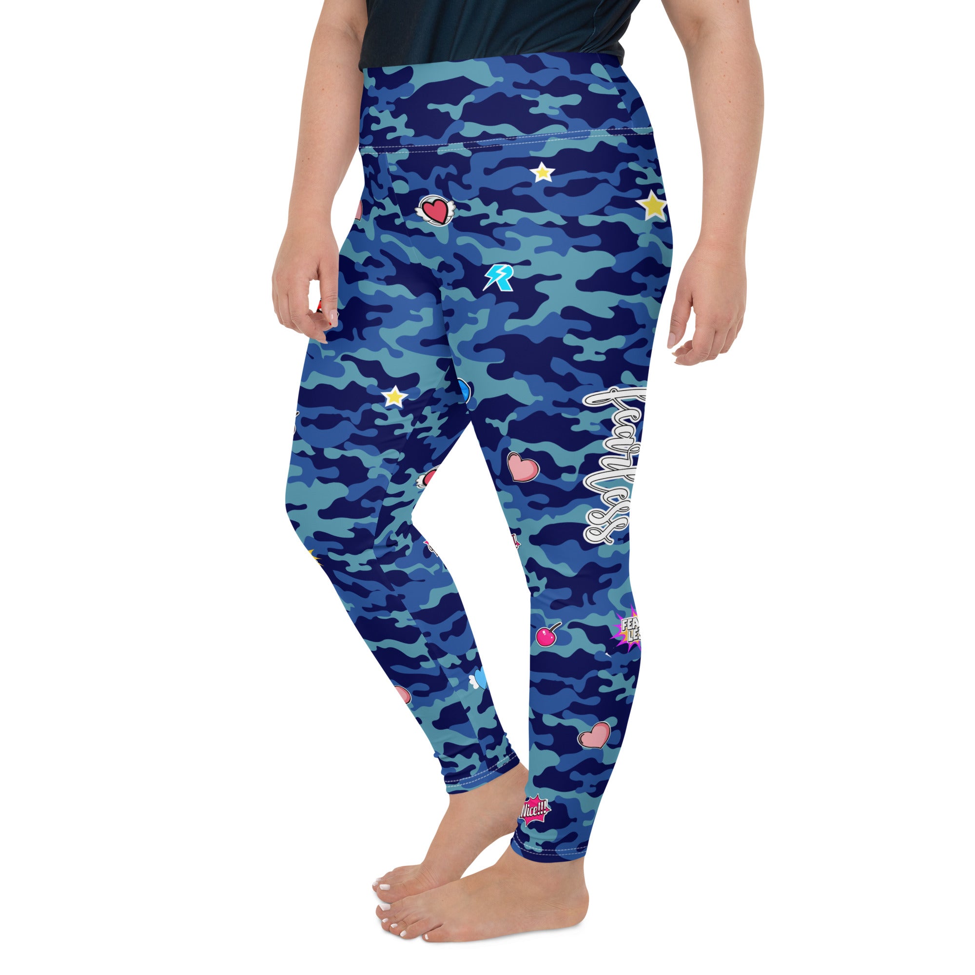 Fierce Blue Camo Leggings